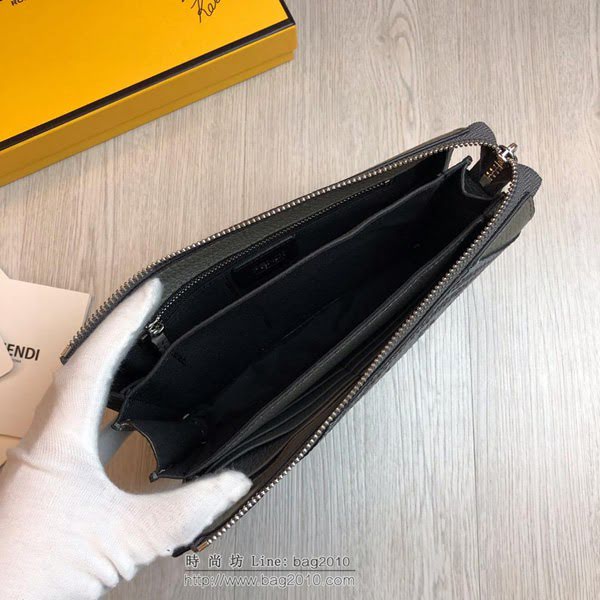 FENDI手包 小牛皮手拿包 金屬BAG BUGS眼睛圖案 芬迪時尚手包  fdz2116